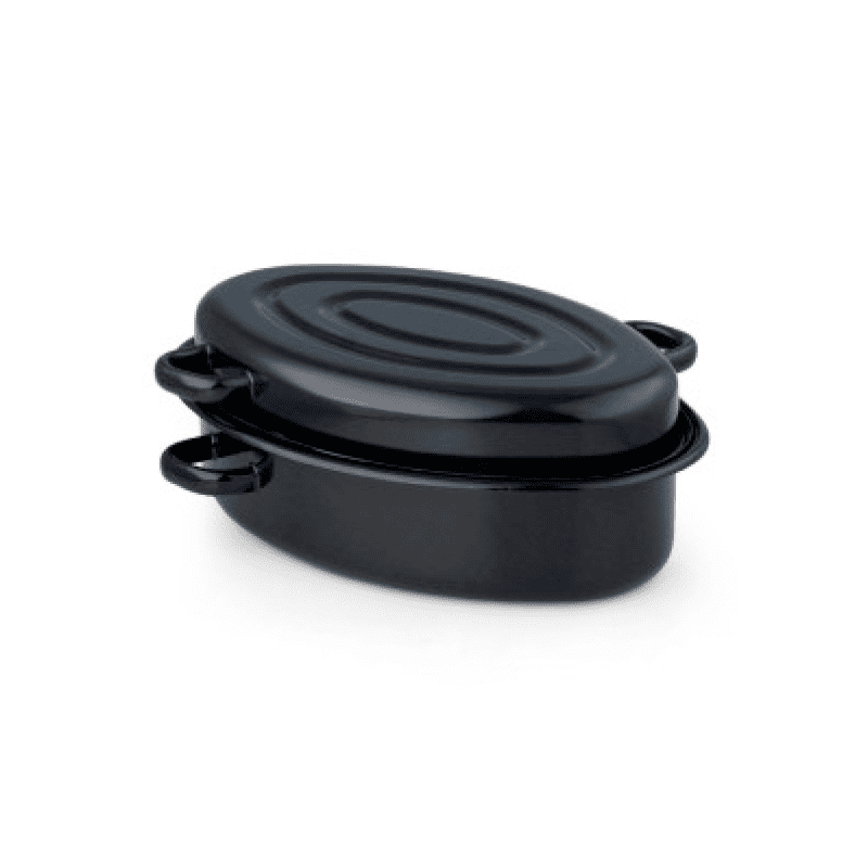 Brytfanka-28-cm-BLACK.png Brytfanna emaliowana 28 cm, czarna, kolekcja Black - obrazek 1