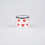 ENAMEL COFFEE MUG BIG HEARTS  | LOVE - obrazek 2