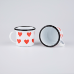 ENAMEL COFFEE MUG BIG HEARTS  | LOVE - obrazek 4