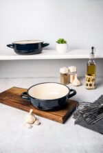 Miska emaliowana z uchwytami 20 cm 2.1L, granatowa, Teget Finska - obrazek 2