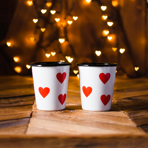 2 ENAMEL TUMBLERS | LOVE