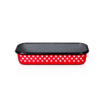 Klasyczna forma emaliowana do chleba 30 cm, czerwona, kolekcja Dots on Red