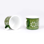 GREEN ENAMEL CHRISTMAS COFFEE MUGS SET | CHRISTMAS - obrazek 3