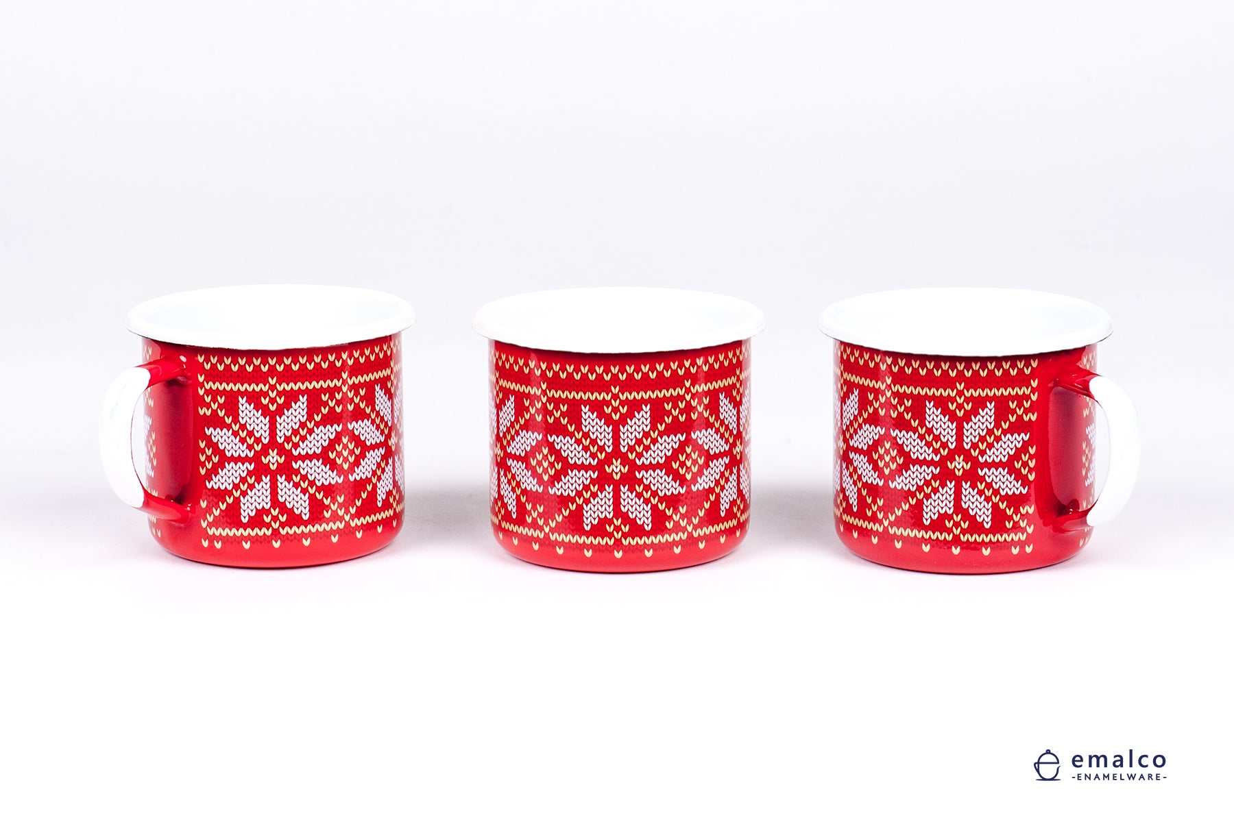 RED CHRISTMAS ENAMEL COFFEE MUG | CHRISTMAS - obrazek 2
