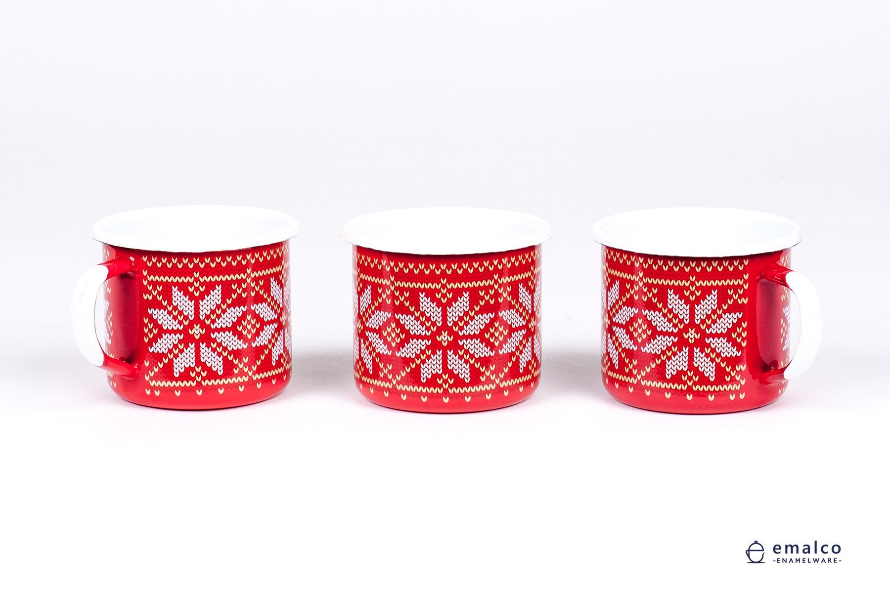 RED CHRISTMAS ENAMEL COFFEE MUG - 2ND CLASS | CHRISTMAS - obrazek 2