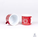 RED CHRISTMAS ENAMEL COFFEE MUG | CHRISTMAS - obrazek 4
