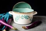 Garnek emaliowany z emaliowaną pokrywką, 24 cm 6.0L, jasnokremowy, Green Line - obrazek 2