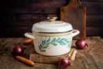 Garnek emaliowany z emaliowaną pokrywką, 20 cm 3.5L, jasnokremowy, Green Line - obrazek 2