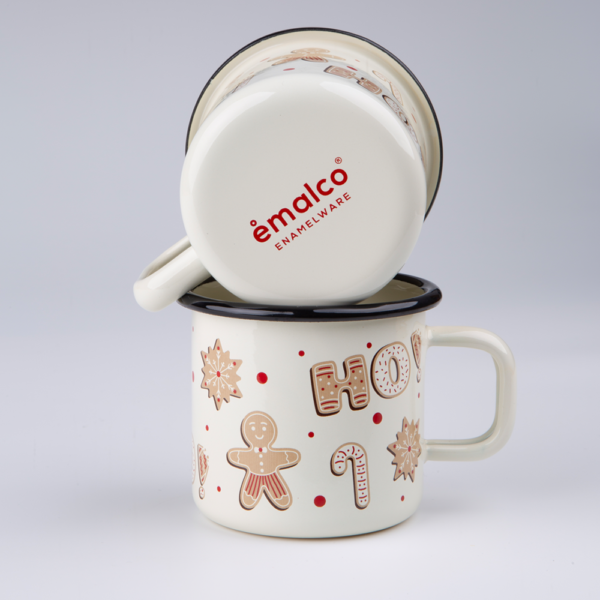 Kubek emaliowany świąteczny Gingerbread 370 ml, kolekcja Christmas
