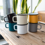 ENAMEL VINTAGE COFFEE MUG 13.2 OZ | PLAIN B.