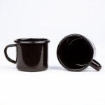 BLACK ENAMEL ESPRESSO MUG | LOVE - obrazek 4