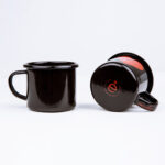 BLACK ENAMEL ESPRESSO MUG | LOVE - obrazek 3
