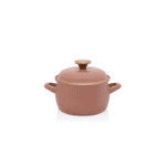 Garnek emaliowany z emaliowaną pokrywką 16 cm, 2,2 l, beżowy kolekcja Mokka