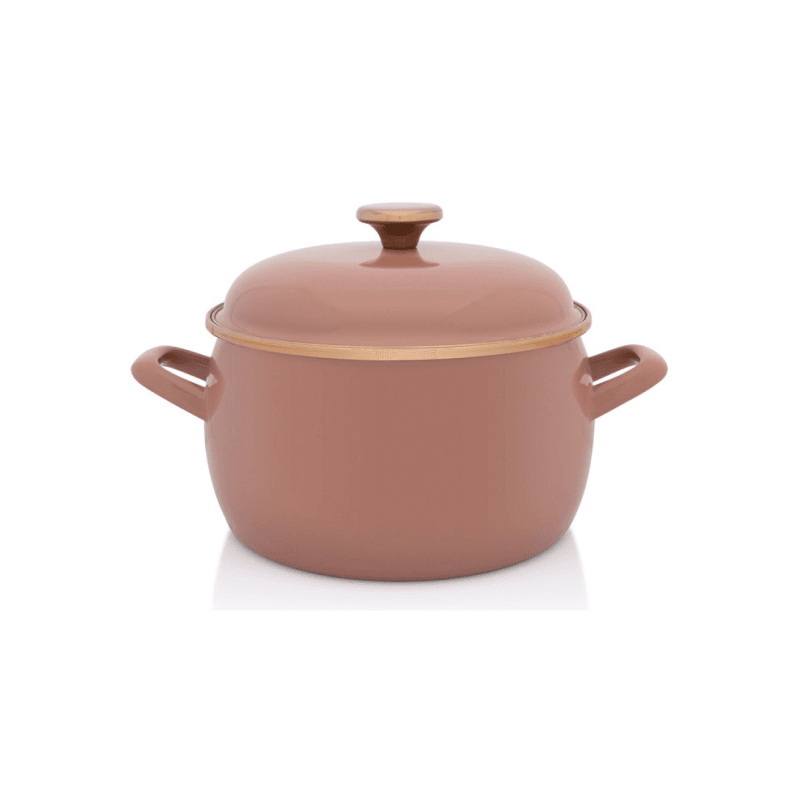 Mokka-Garnek-emaliowany-22-cm-5.4L.png Garnek emaliowany z emaliowaną pokrywką 22 cm, 5,4 l, beżowy, kolekcja Mokka - obrazek 1