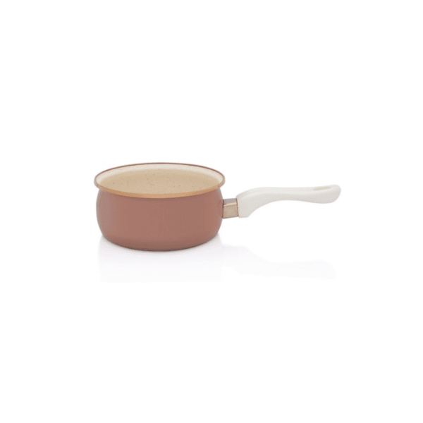 Rondel emaliowany 16 cm, 1,5 l, beżowy, kolekcja Mokka