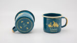 TEAL ENAMEL COFFEE MUG | WISDOM - obrazek 3