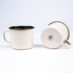 CREAM ENAMEL COFFEE MUG | PLAIN B. - obrazek 3