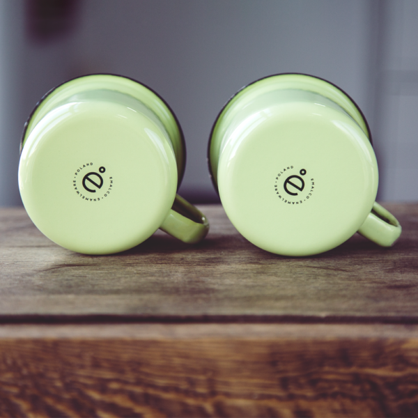 PASTEL GREEN ENAMEL COFFEE MUG | PLAIN B.