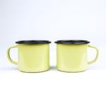 PASTEL GREEN ENAMEL COFFEE MUG | PLAIN B. - obrazek 2