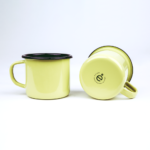 PASTEL GREEN ENAMEL COFFEE MUG | PLAIN B. - obrazek 4