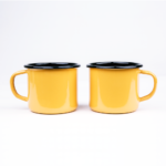 APRICOT ENAMEL COFFEE MUG | PLAIN B. - obrazek 4