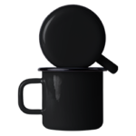 ENAMEL VINTAGE COFFEE MUG 13.2 OZ | PLAIN B. - obrazek 5
