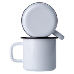 ENAMEL VINTAGE COFFEE MUG 13.2 OZ | PLAIN B. - obrazek 4