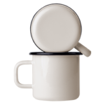 ENAMEL VINTAGE COFFEE MUG 13.2 OZ | PLAIN B. - obrazek 3