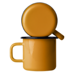 ENAMEL VINTAGE COFFEE MUG 13.2 OZ | PLAIN B. - obrazek 2