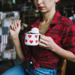 ENAMEL COFFEE MUG BIG HEARTS  | LOVE