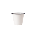 Mały tumbler, kieliszek emaliowany 150 ml, kremowy