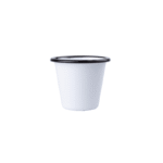Mały tumbler, kieliszek emaliowany 150 ml, biały