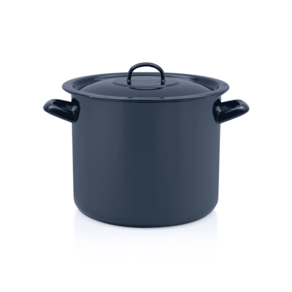 Wysoki garnek emaliowany 24 cm, 9 l, granatowy, kolekcja Teget Finska