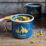 TEAL ENAMEL COFFEE MUG | WISDOM