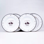 4 ENAMEL DINNER PLATES | WISDOM - obrazek 2