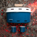 ENAMEL BARBEQUE WITH TWO MUGS | BARBEQUE