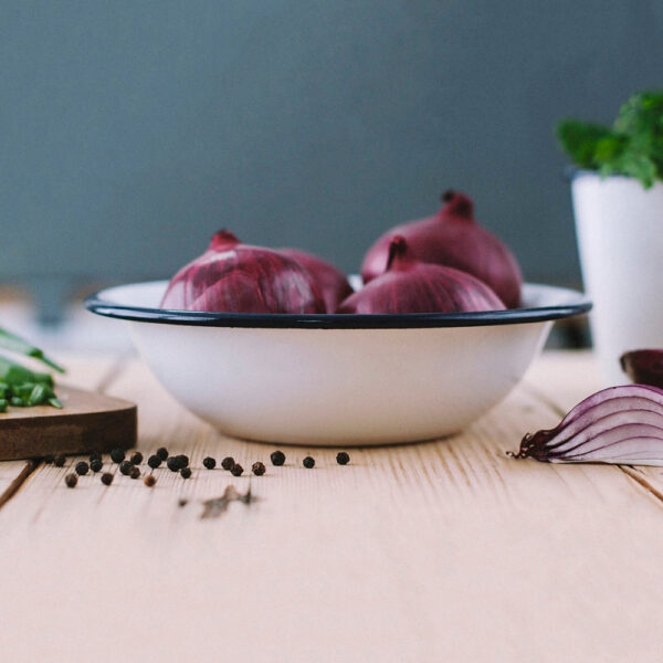 WIDE ENAMEL BOWL | PLAIN