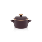 Garnek emaliowany z emaliowaną pokrywką, 16 cm 2.2L, bordowy, Bordeaux