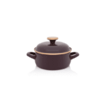 Niski garnek emaliowany 16 cm 1.5L, bordowy, Bordeaux