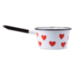 Rondel emaliowany 14 cm, 0,9 l, biały, kolekcja Love - obrazek 3