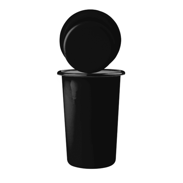 Wysoki tumbler, kubek stożkowy emaliowany 500 ml, czarny