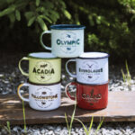 5 ENAMEL CAMPING MUGS SET | U.S. NATIONAL PARKS