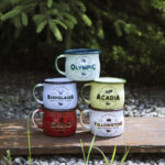 5 ENAMEL COFFEE MUGS SET | U.S. NATIONAL PARKS