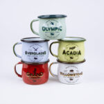 5 ENAMEL COFFEE MUGS SET | U.S. NATIONAL PARKS - obrazek 2