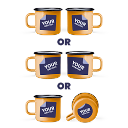 Grafika po obu stronach lub dookoła lub po jednej stronie i na spodzie