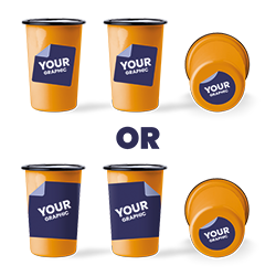 Grafika po obu stronach i na spodzie lub dookoła i na spodzie