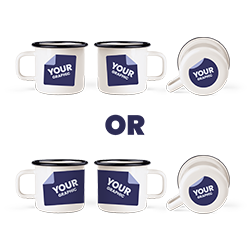 Grafika po obu stronach i na spodzie lub dookoła i na spodzie