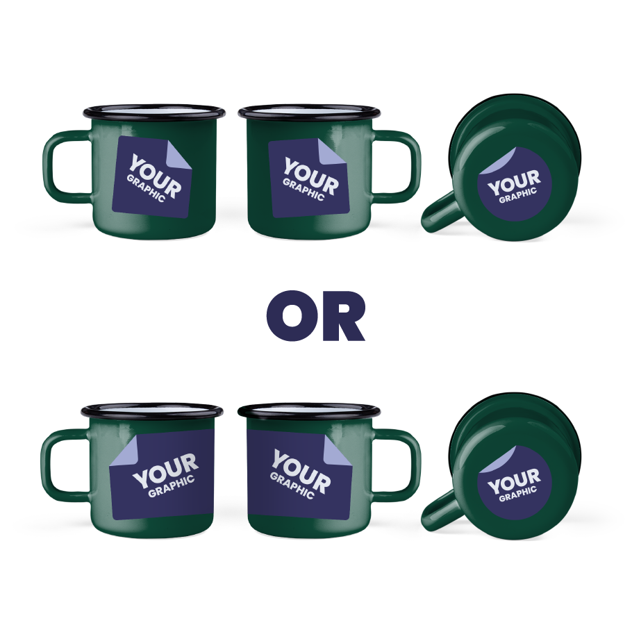 Grafika po obu stronach i na spodzie lub dookoła i na spodzie