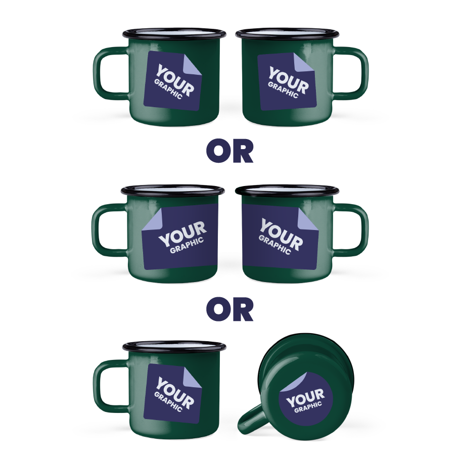 Grafika po obu stronach lub dookoła lub po jednej stronie i na spodzie