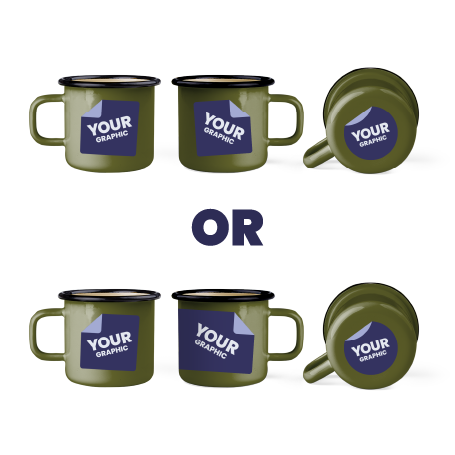 Grafika po obu stronach i na spodzie lub dookoła i na spodzie